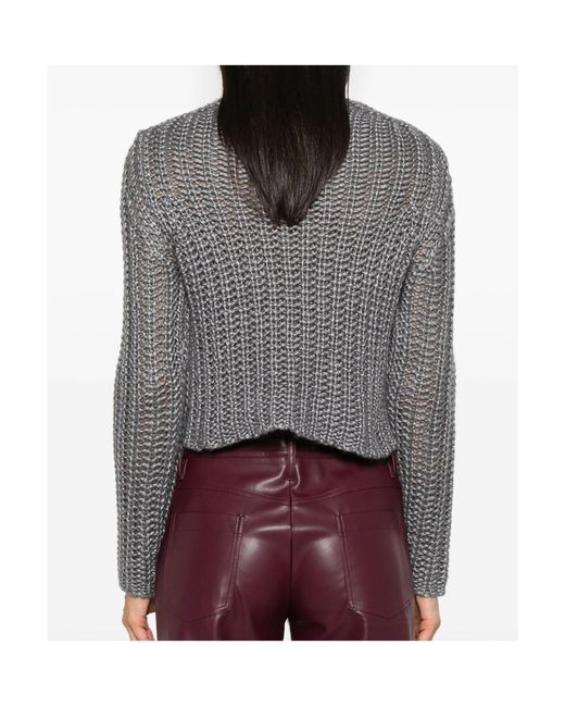 Forte_forte Gray Silk Cashmere Mohair Sweater