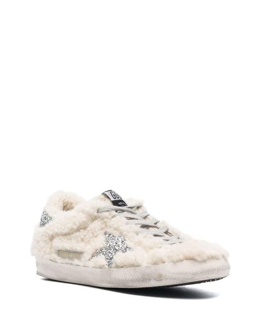 Golden Goose Deluxe Brand White Super-Star Embellished Sneakers