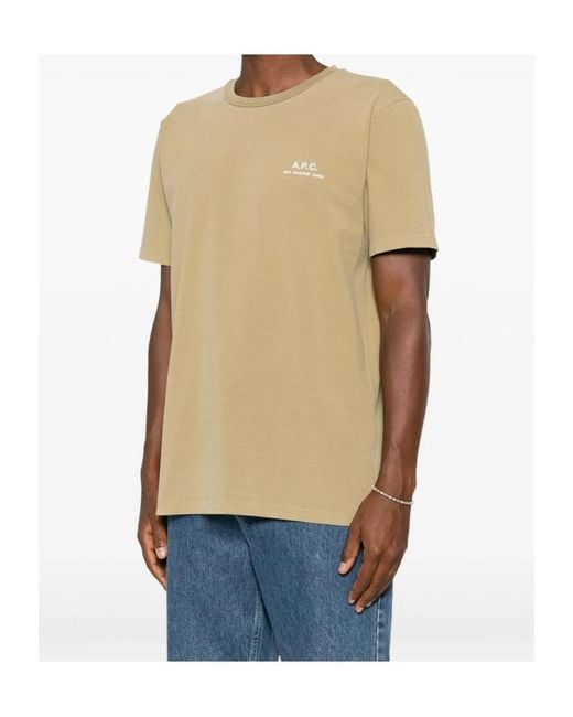 A.P.C. Natural Rue Madame Logo-Print T-Shirt for men