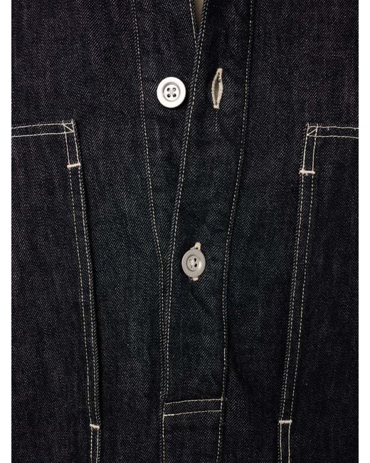 Studio Nicholson Black York Denim Polo Shirt for men