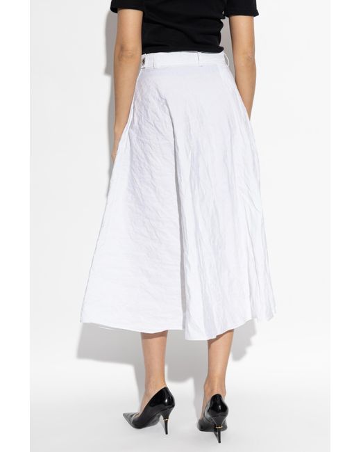 Moschino White Flared Skirt