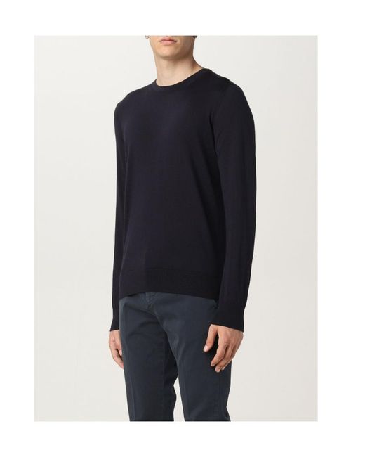 Zegna Blue Crew-Neck Cashmere Jumper for men
