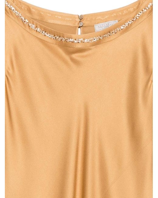 Antonelli Metallic Round Neck Dress