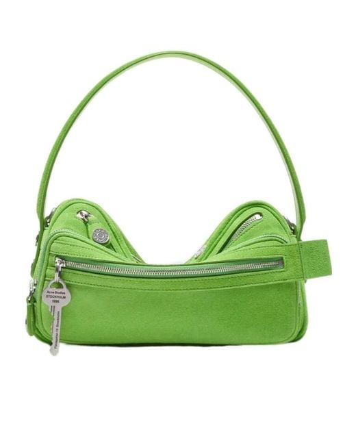 Acne Green Camero Party Suede Bag