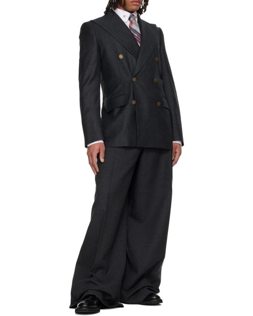 Vivienne Westwood Black Double-Breasted Tailored Blazer for men