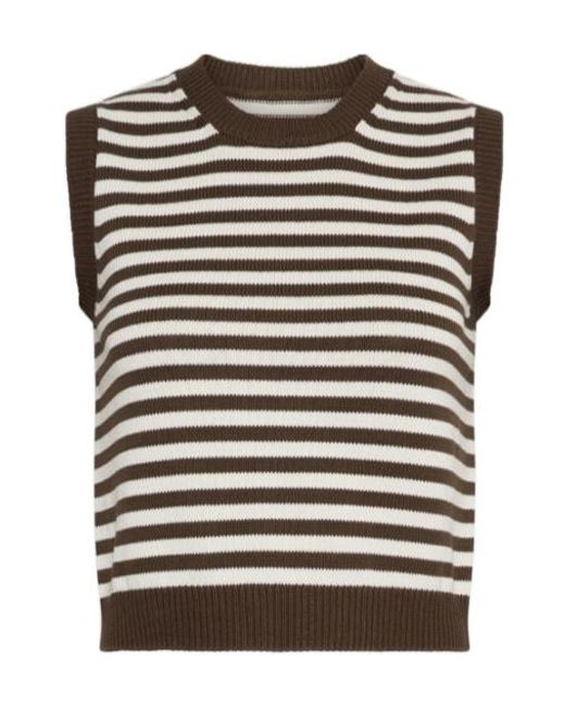 Marella Black Sleeveless Cotton And Silk Top