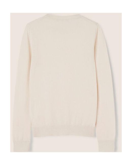 Loro Piana White Crewneck Knitted Jumper