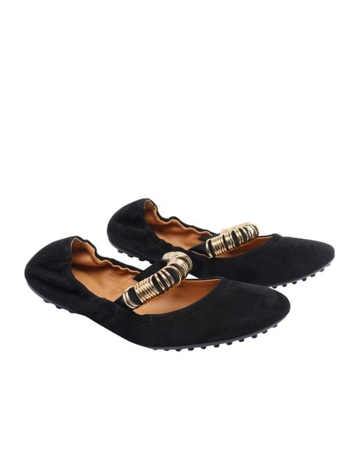 Tod's Black Leather Ballets