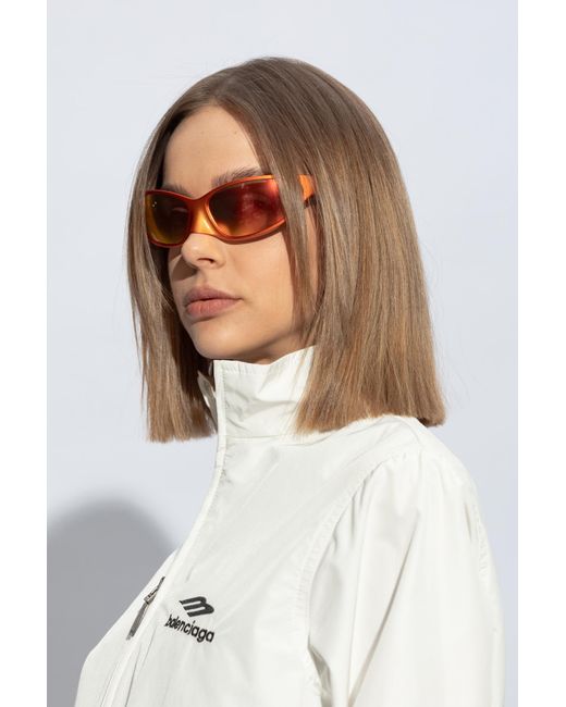 Balenciaga Pink Eyewear Wrap-Around Sunglasses