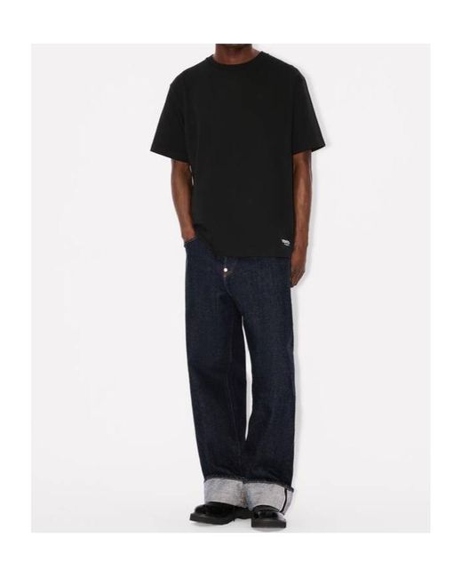 KENZO Black 'Boke Flower' Embroidered T-Shirt for men