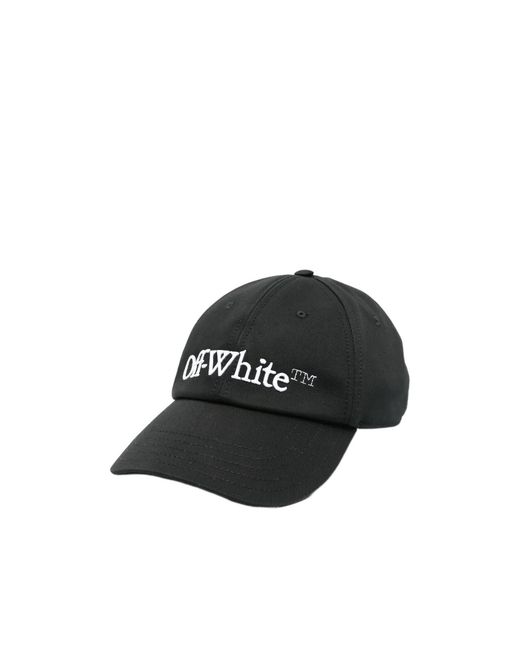 Off-White c/o Virgil Abloh Black Drill Bookish Logo Embroidered Baseball Cap