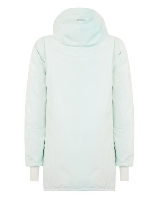 Herno Blue Laminar Zip-Up High Neck Coat