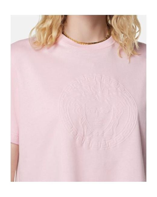 Versace Pink Logo-Print T-Shirt