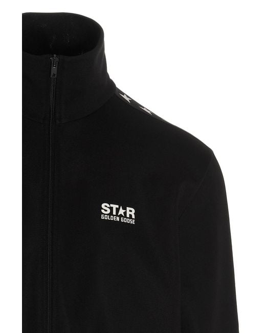 Golden Goose Deluxe Brand Black Star Tape Zipped Jacket for men