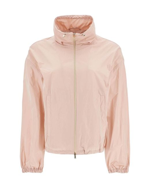 Herno Pink Drawstring Collar Jacket