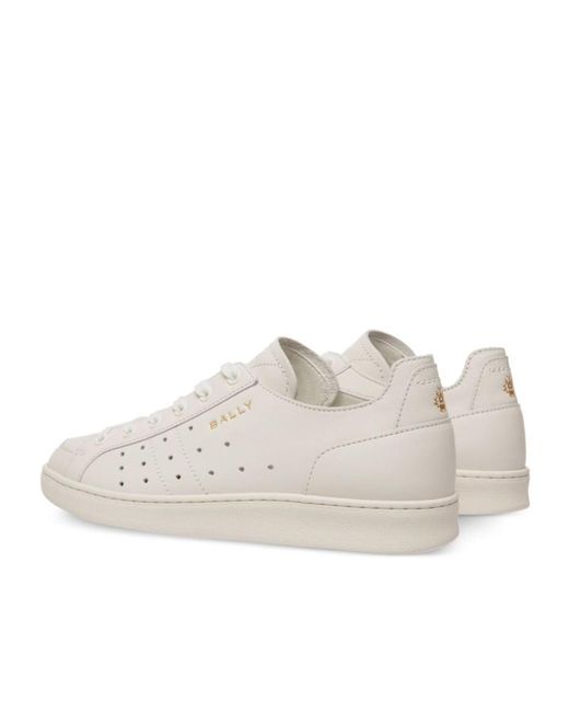 Bally White Round Toe Low-Top Casual Shoes