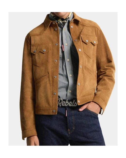 DSquared² Brown Boxy Shirt for men