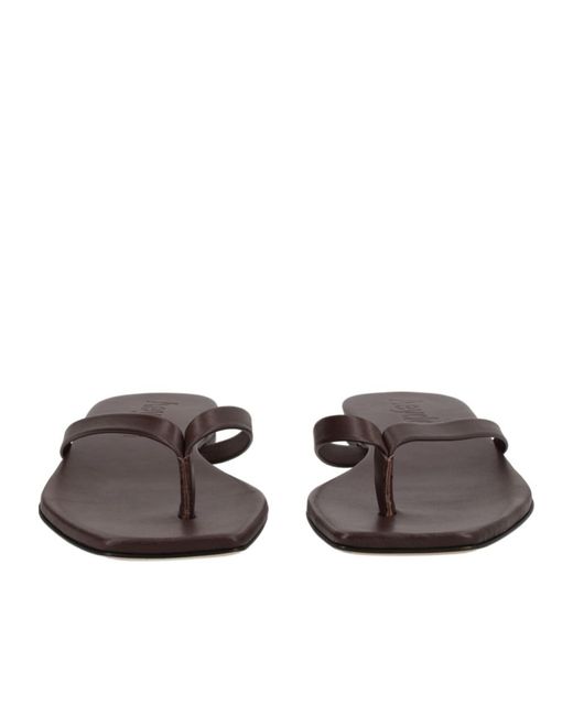 Aeyde Brown Renee Square-Toe Sandals