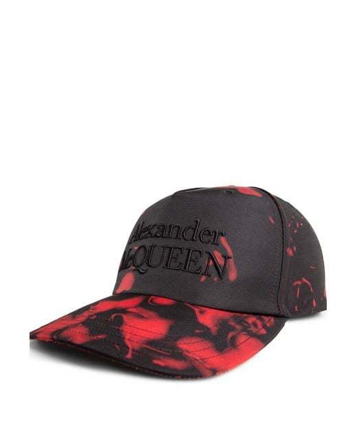 McQueen White Logo Baseball Cap for men