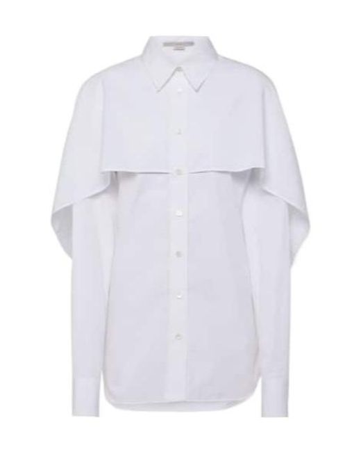 Stella McCartney White Caped Cotton Blouse