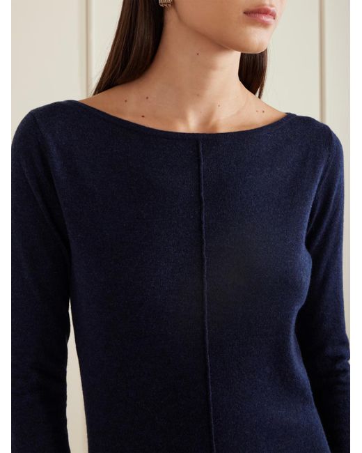 The Elder Statesman Blue Cashmere Long Dress