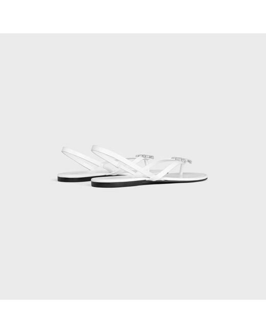 Céline White Biki Sandal
