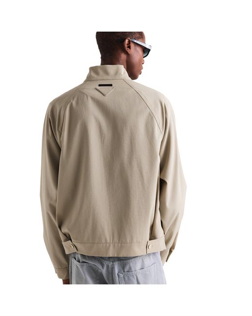 Prada Natural Stand-Collar Zip-Up Jacket for men