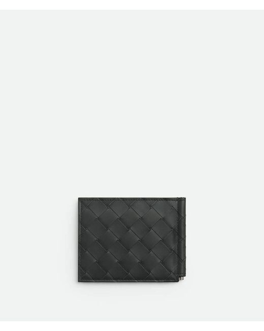 Bottega Veneta Black Weave A Pattern Wallet for men