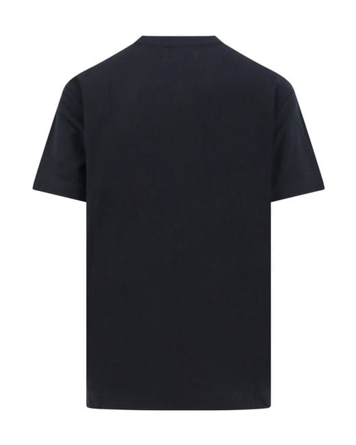 Purple Brand Black Gothic Wordmark Cotton T-Shirt for men
