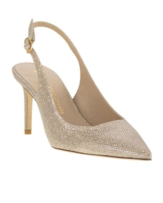 Stuart Weitzman White Pointed Hallow-Heeled Sandals