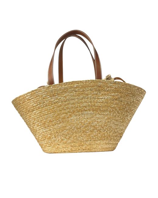 Orciani Metallic Logo-Patch Top Handle Tote Bag