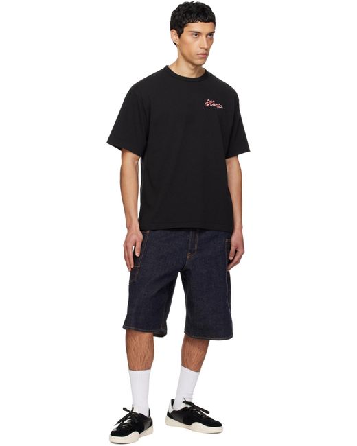 KENZO Black Winter Holidays Oversized T-Shirt for men