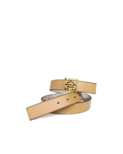 Loewe Metallic Logo Buckled Reversible Belt