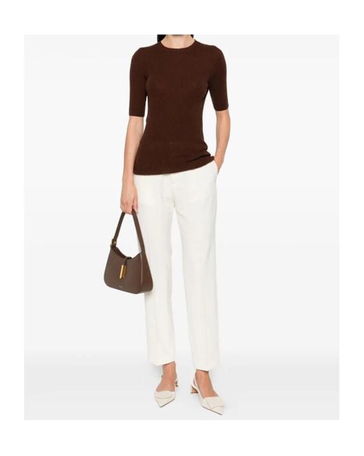 Fabiana Filippi White Straight-Leg Trousers