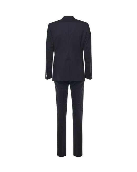 Dolce & Gabbana Blue Single-Breasted Tailored Suit for men