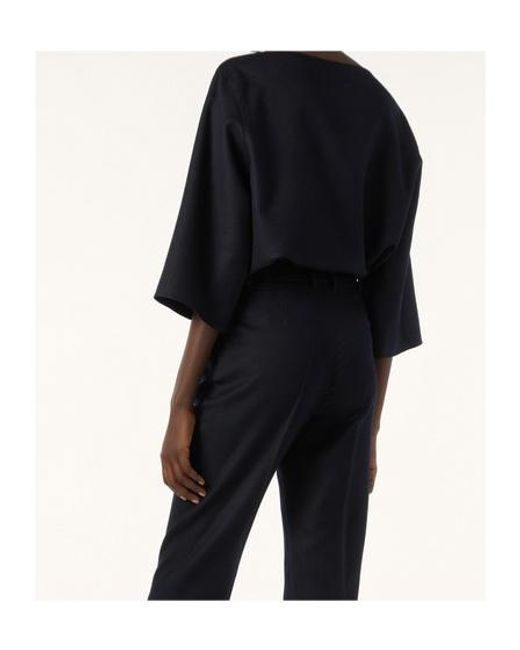 Loro Piana Black Mara Royal Lightness Blouse