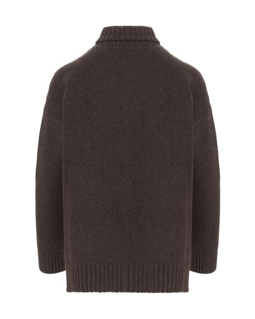 Bruno Manetti Brown Turtleneck Sweater