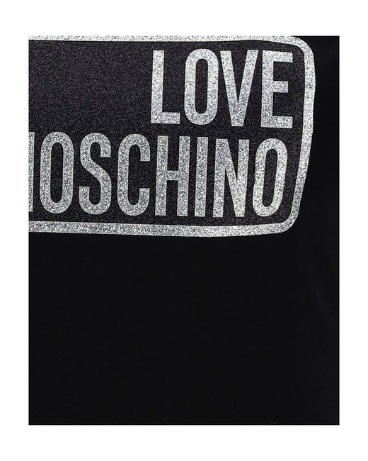 Moschino Black Item O-Neck Short-Sleeved T-Shirt