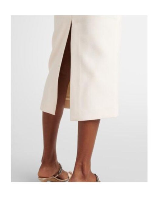 Rebecca Vallance White Embellished Crêpe Cocktail Dress
