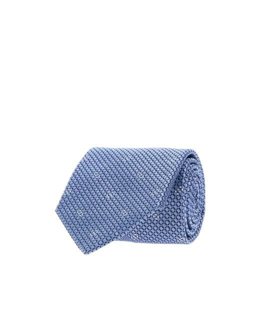 Brioni Blue Textured Tie for men