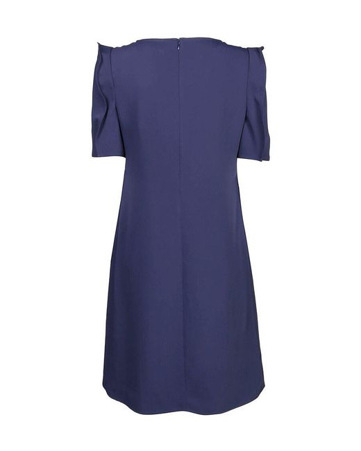 KENZO Blue Ruched-Bust Mini Dress