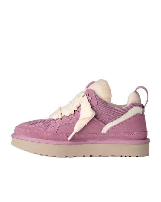 Ugg Purple Shearling-Lined Low-Top Sneakers
