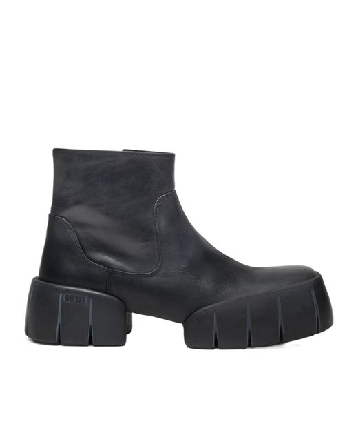 DIESEL Black D-Tex-Oiled Leather Boots for men