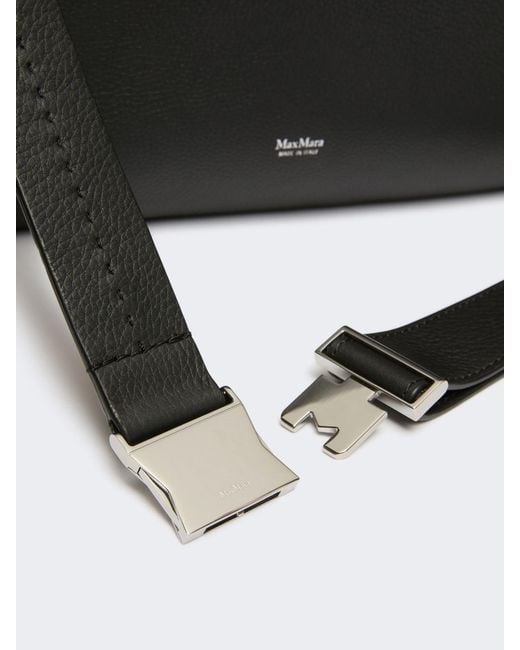 Max Mara Black Kipperl Zip Shoulder Bag
