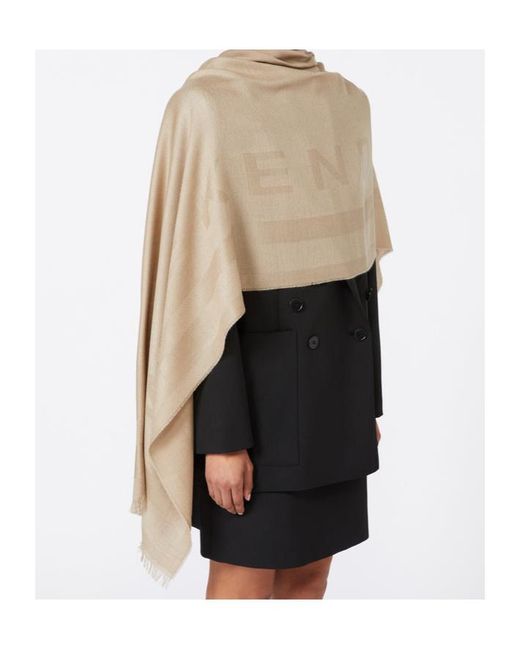 Weekend by Maxmara Natural Jacquard-Knit Wool And Silk Stole