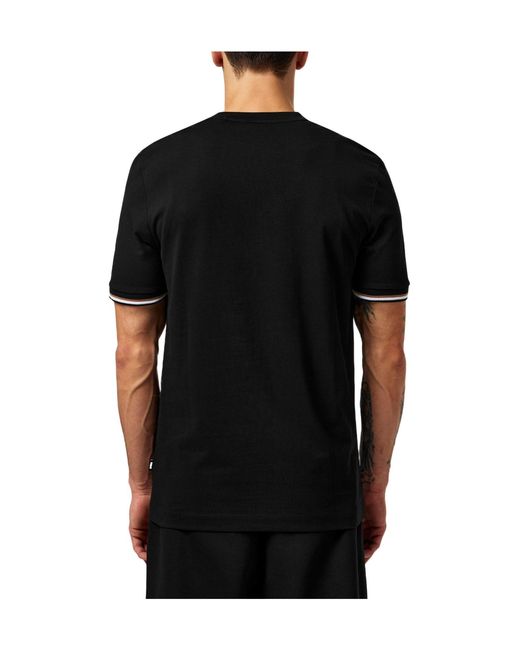 Boss Black Stripedcuff Tshirt for men