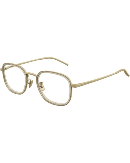 Bottega Veneta White Eyewear Square Frame Glasses for men