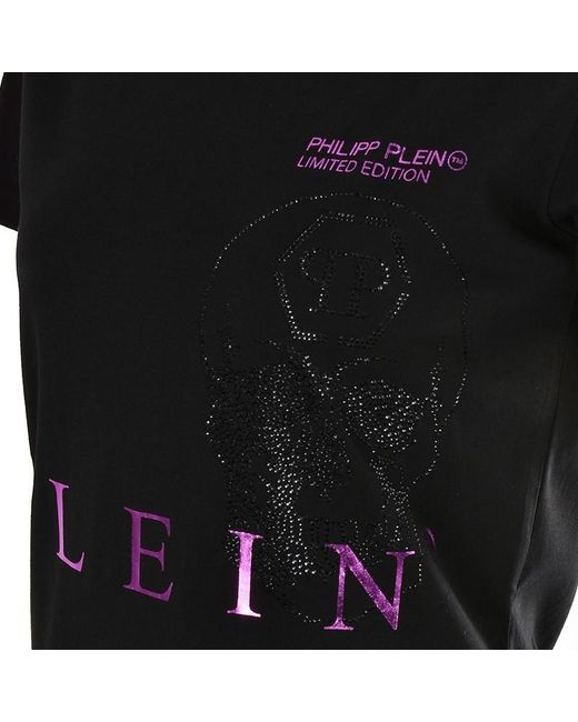 Philipp Plein Black Logo Details T-Shirt