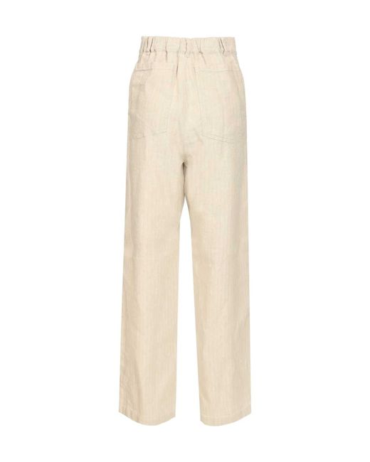 Barena Natural Straight-Leg Trousers