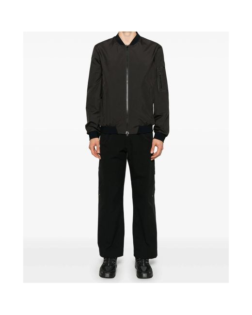 Herno Black Lightweight Bomber Jacket for men